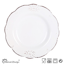 19.5cm Ceramic Salad Plate Embossed Design